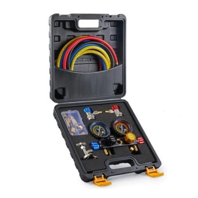 4 Way AC Manifold Gauge Set for R410a R22 R134a Refrigerant